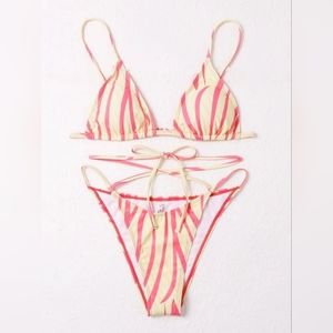 Rainbow Striped Hollow Out Bandeau Bodycon Dress & Arm Sleeves